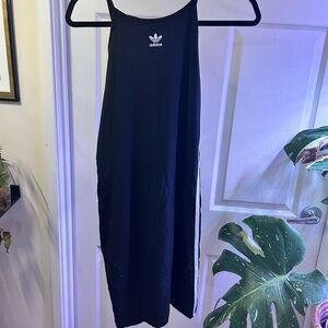 Adidas Black Dress with White Stripes